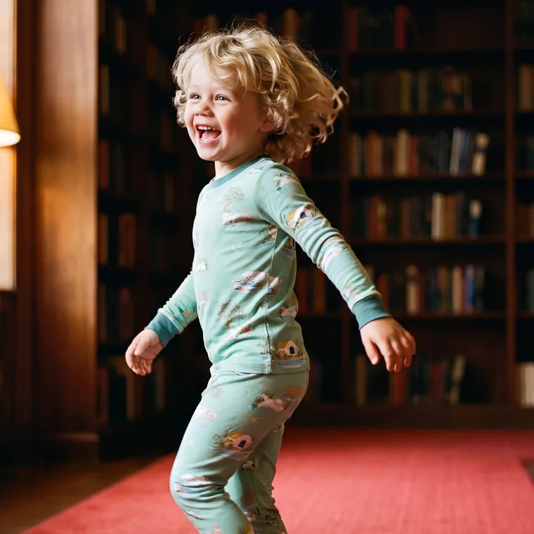 Puppy Lake bamboo long sleeve pajama set — in wear