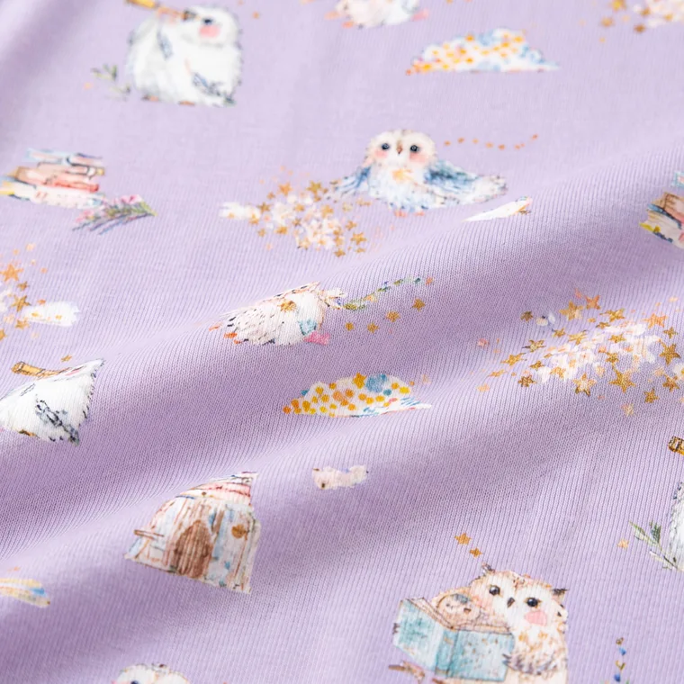 Stargazer bamboo long sleeve pajama set — fabric